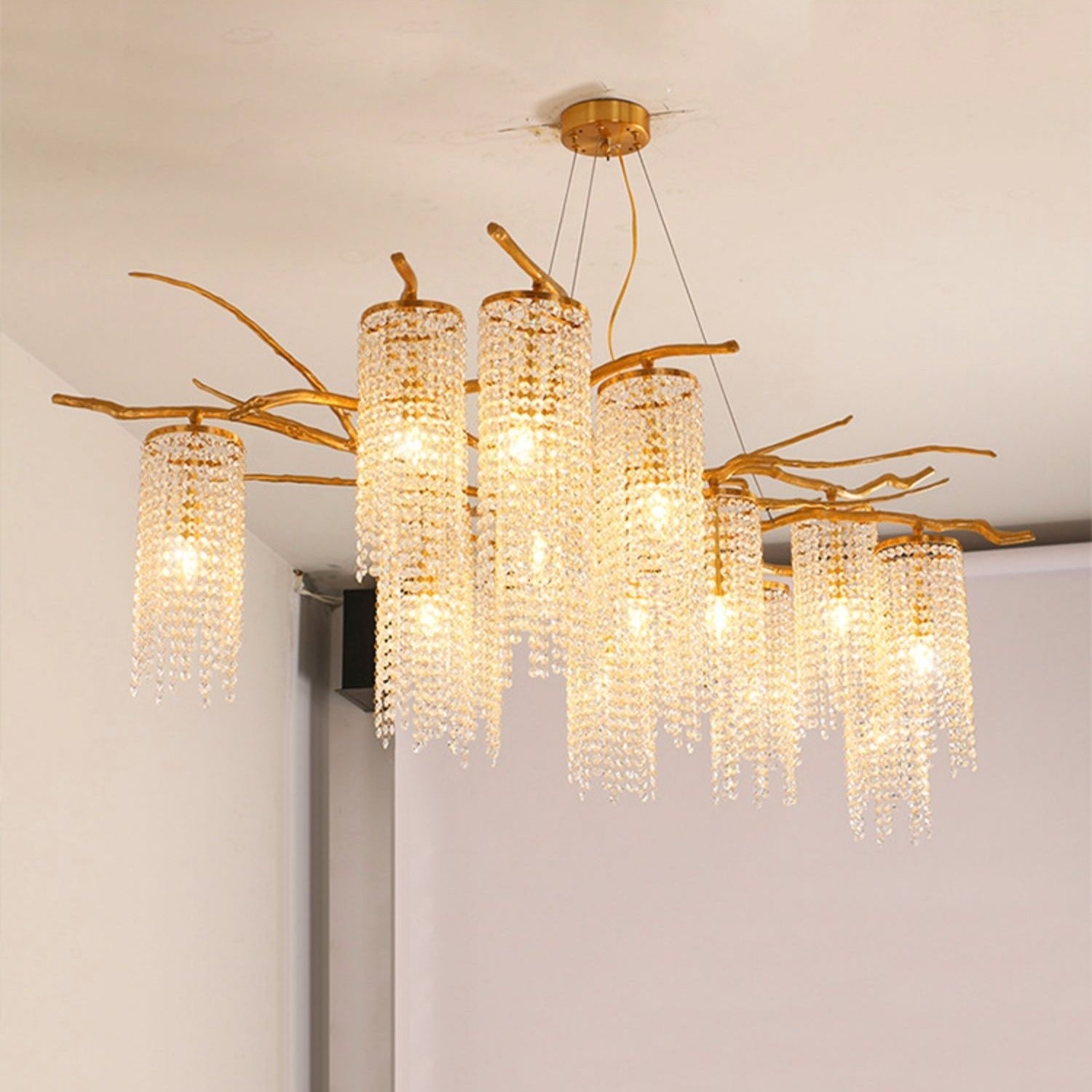 Forest Dawn Brass Chandelier - Lumpaz