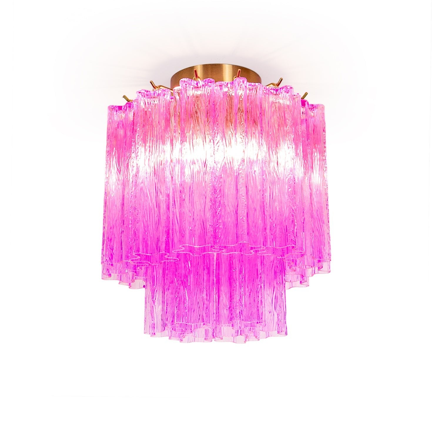 Fiora Rose Red Glass Ceiling Lamp - Lumpaz