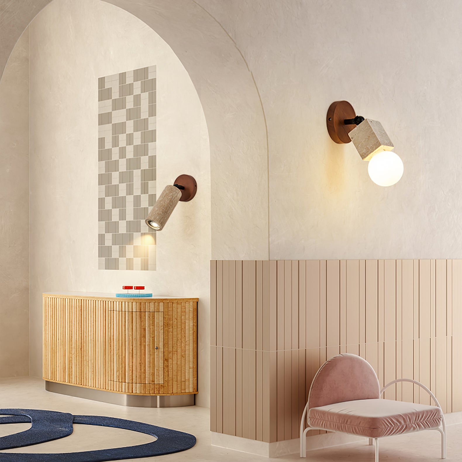 Versa Stone Adjustable Wall Light - Lumpaz