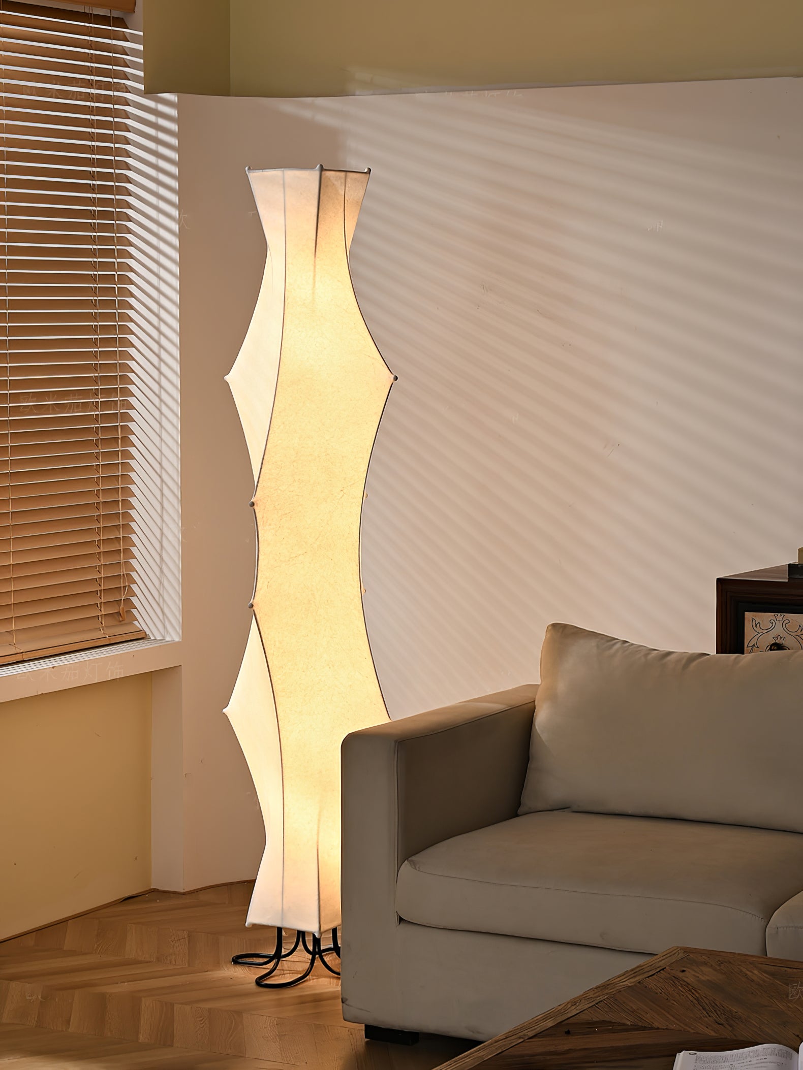 Twist Silk Floor Lamp - Lumpaz
