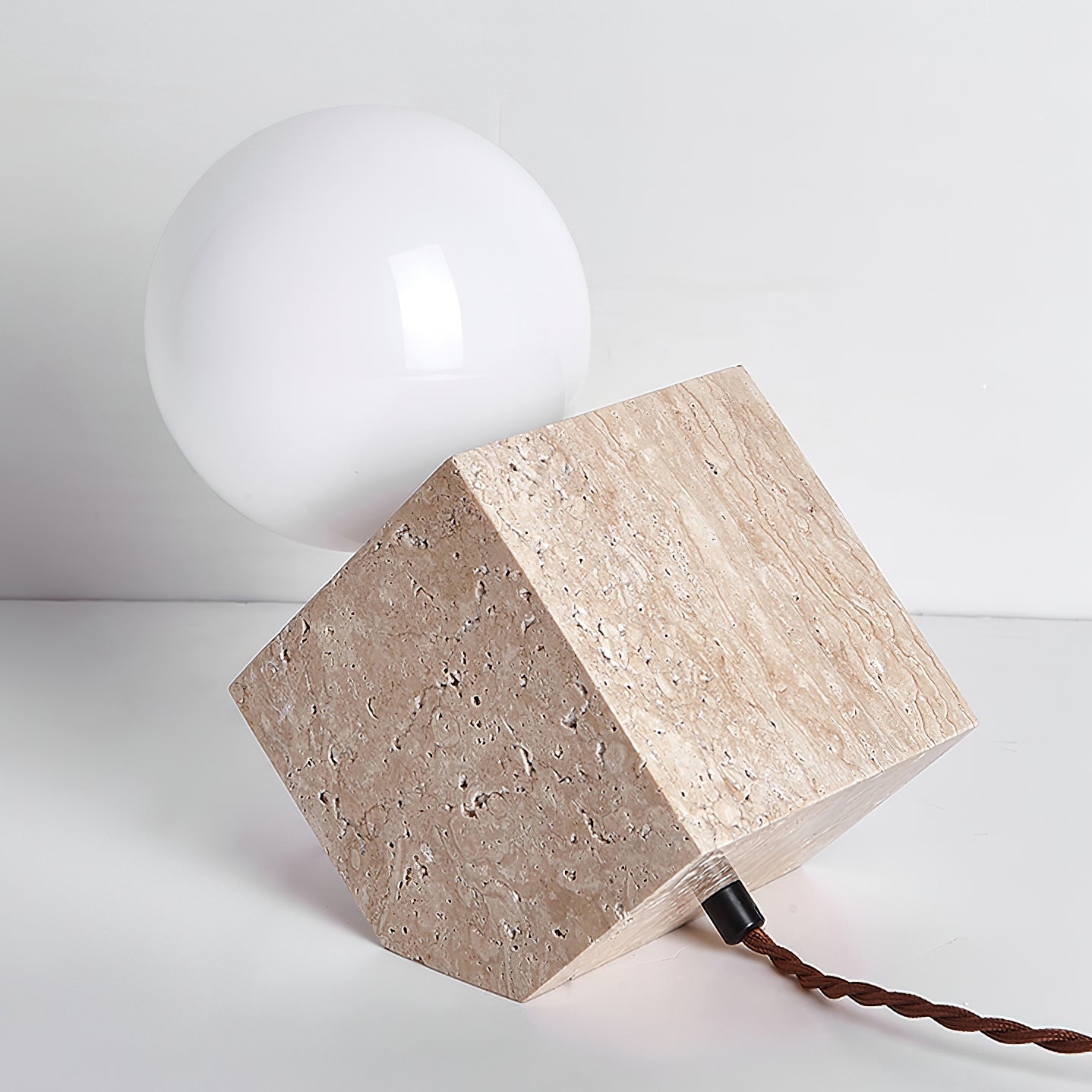 Cube Stone Table Lamp - Lumpaz