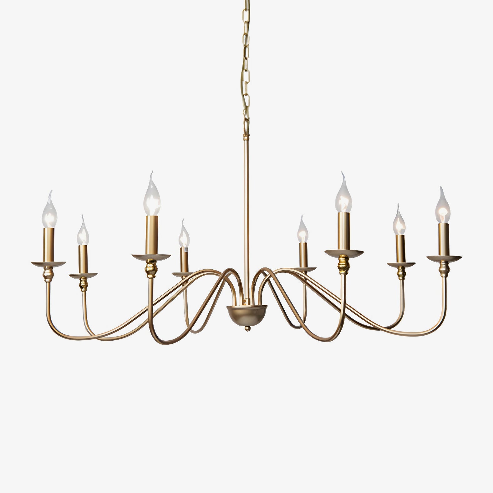 Timeless Gold Candle Chandelier - Lumpaz