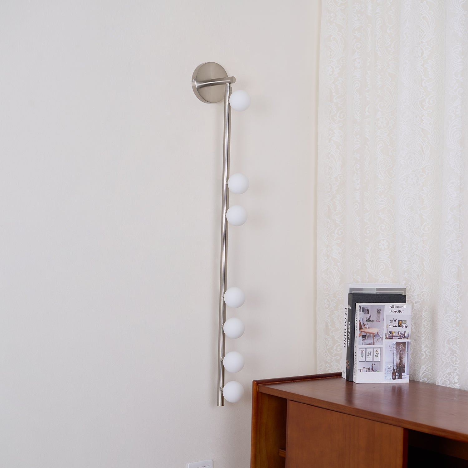 Brass Glass Tube Plug-in Wall Lamp - Lumpaz