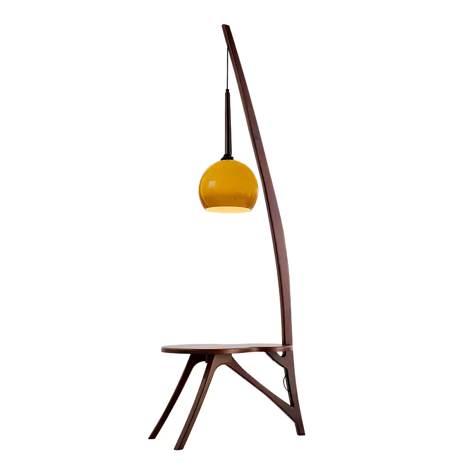 Arc Wood Hanging Floor Lamp - Lumpaz