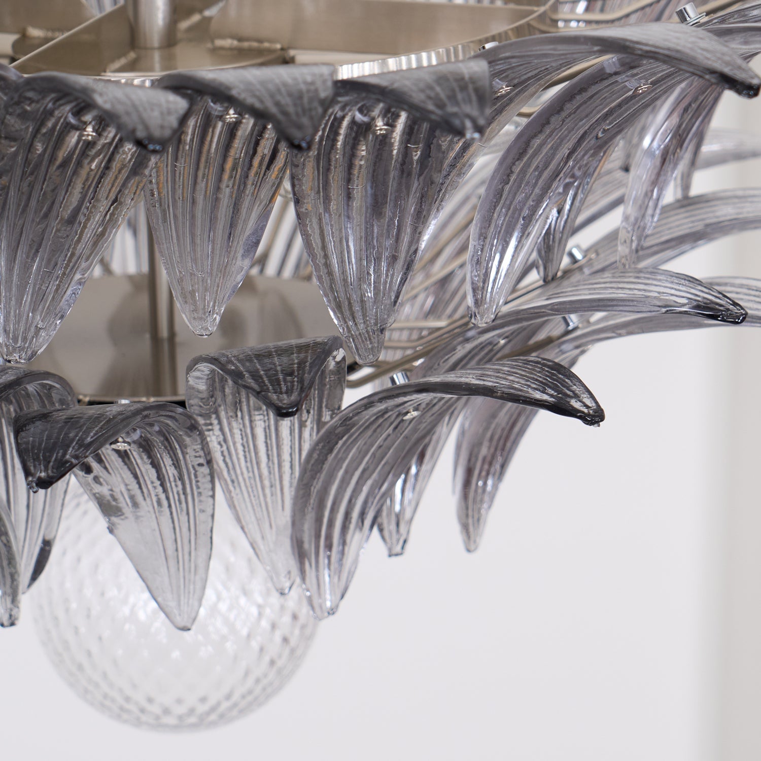 Murano Palmette Transparent Chandelier - Lumpaz