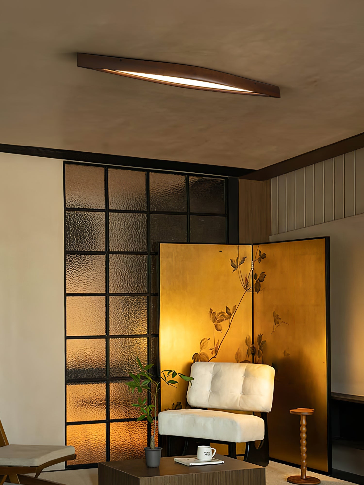 Horizon Linear Wood Ceiling Lamp - Lumpaz