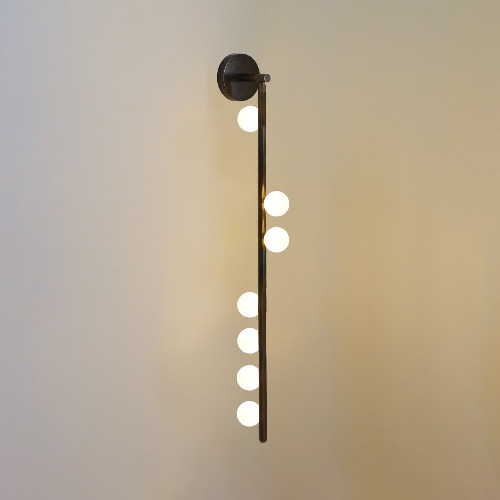 Brass Glass Tube Plug-in Wall Lamp - Lumpaz