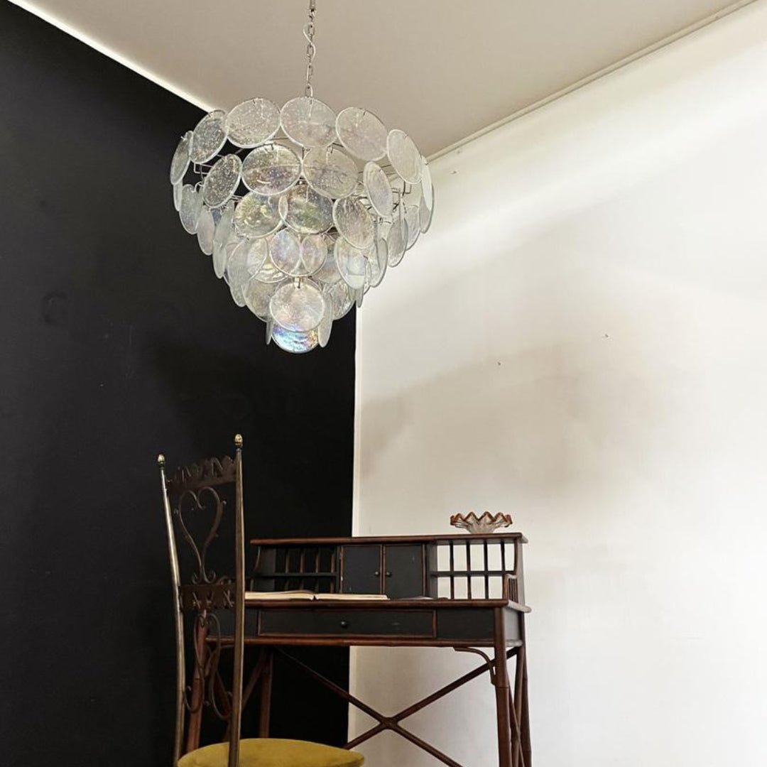 Murano Disc Iridescent Chandelier - Lumpaz