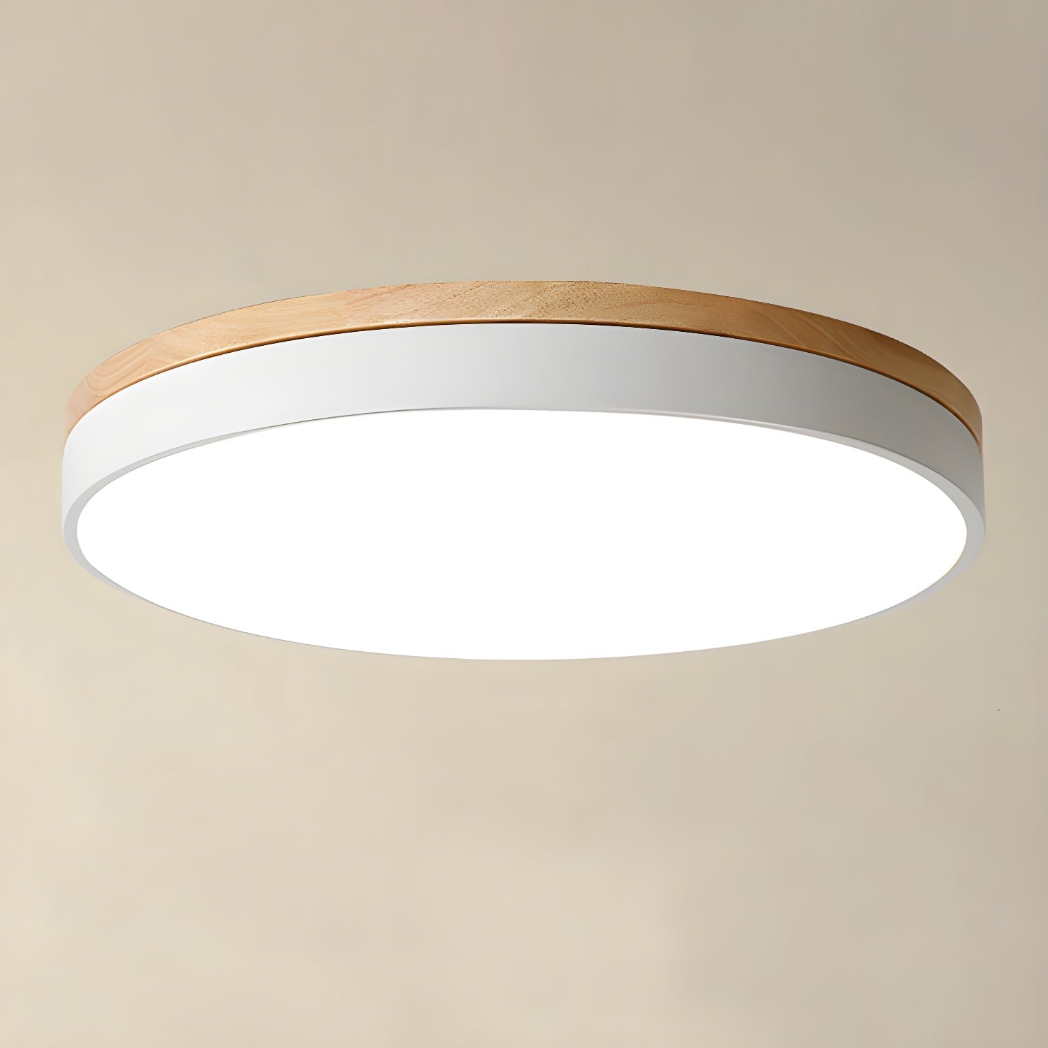 Zara Circular Wood Ceiling Lamp - Lumpaz