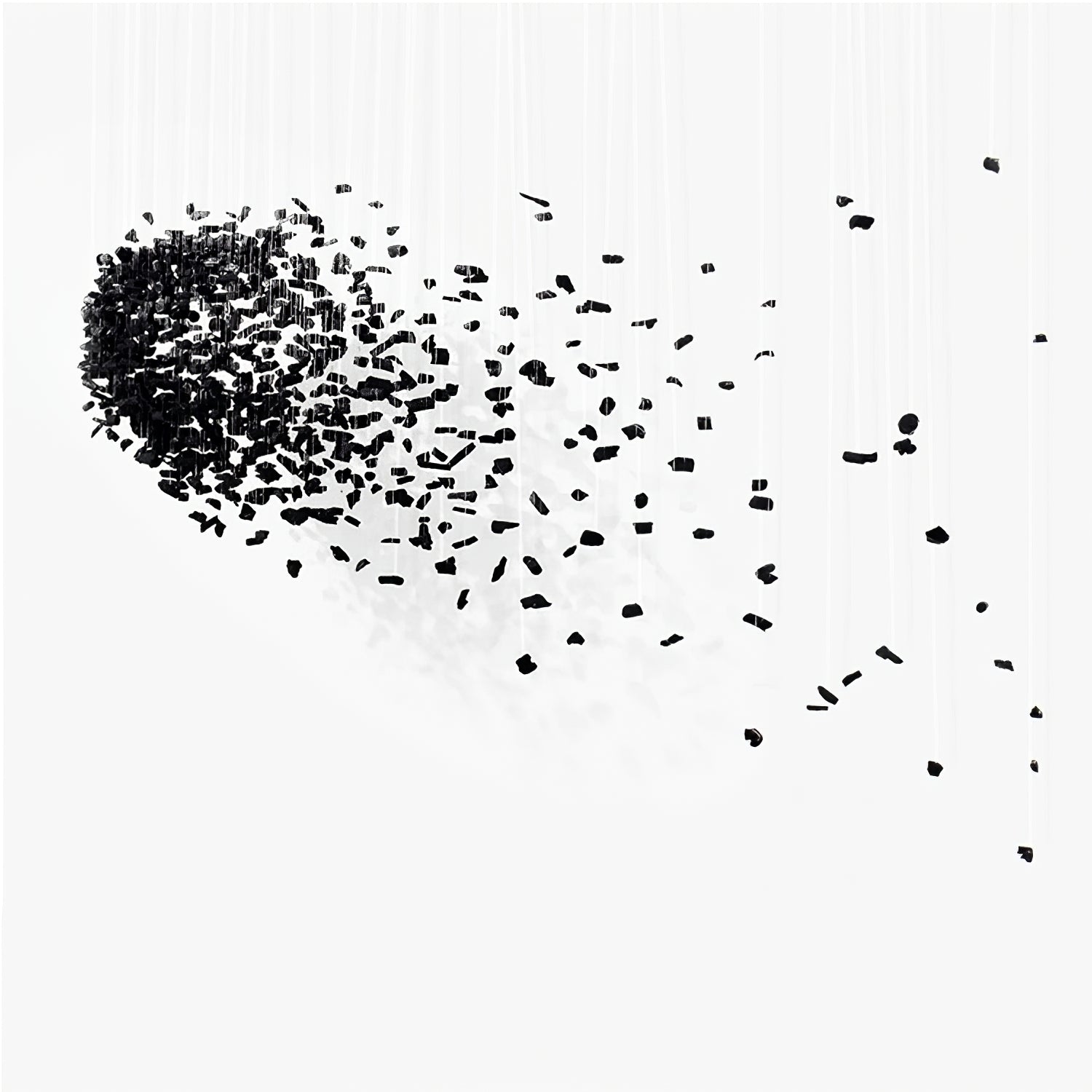 Charcoal Shape O Chandelier - Lumpaz