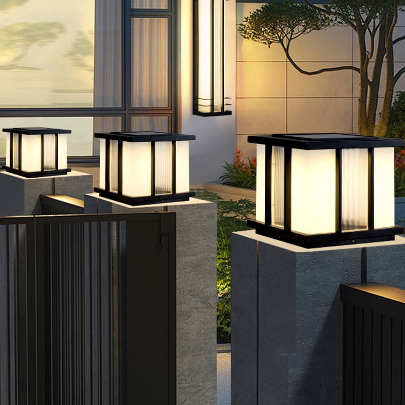 Modern Cube Solar Outdoor Light - Lumpaz