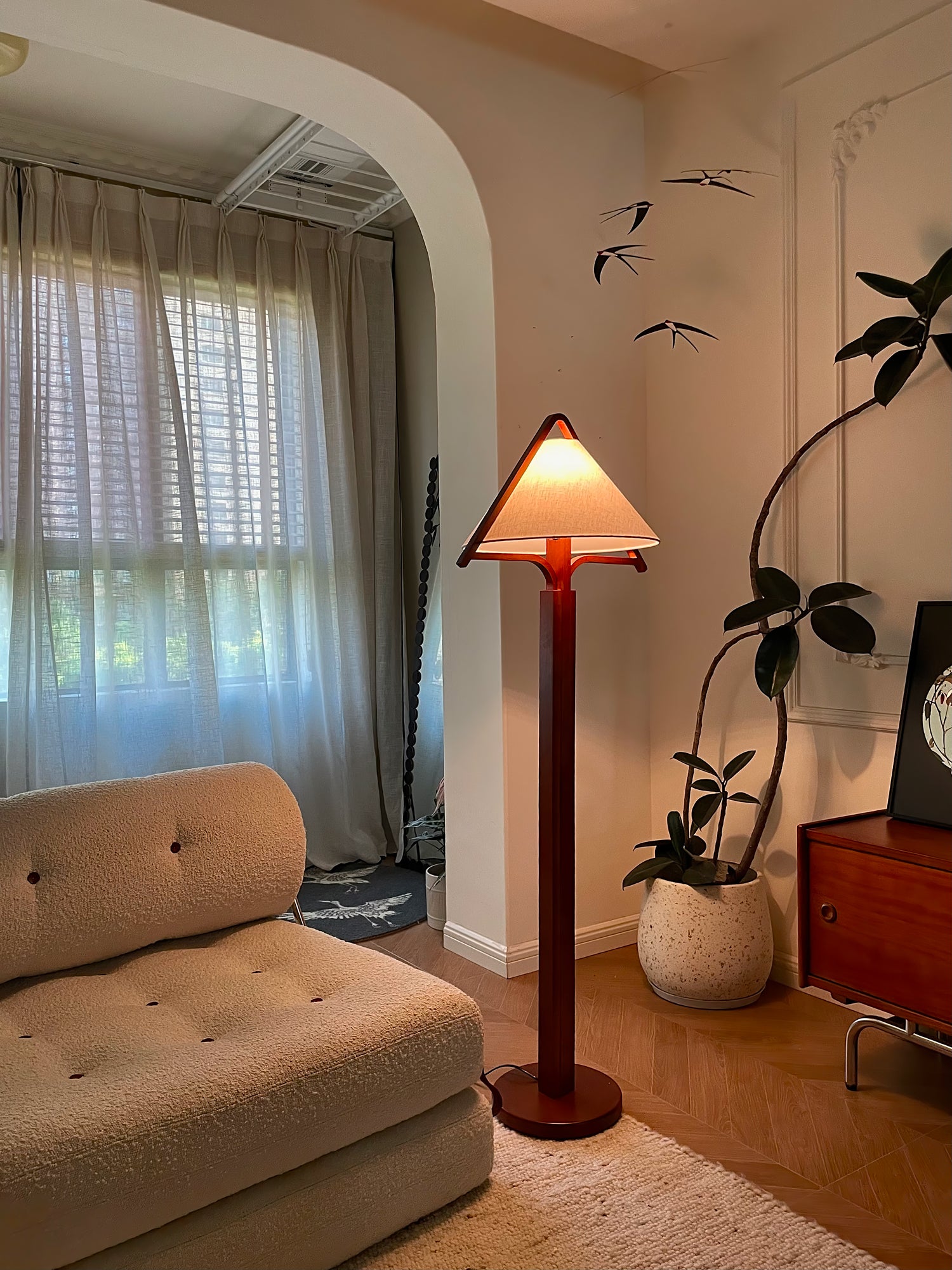 Apex Triangle Shade Floor Lamp - Lumpaz