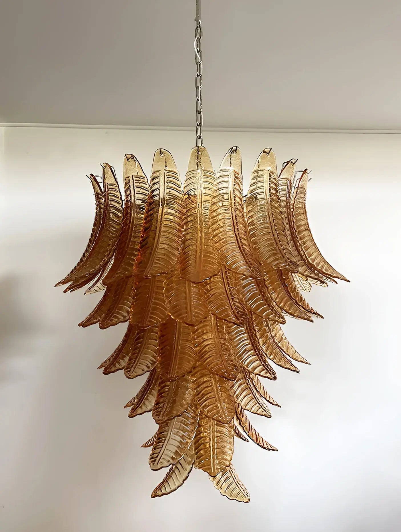 Amber Leaf Cascade Chandelier - Lumpaz
