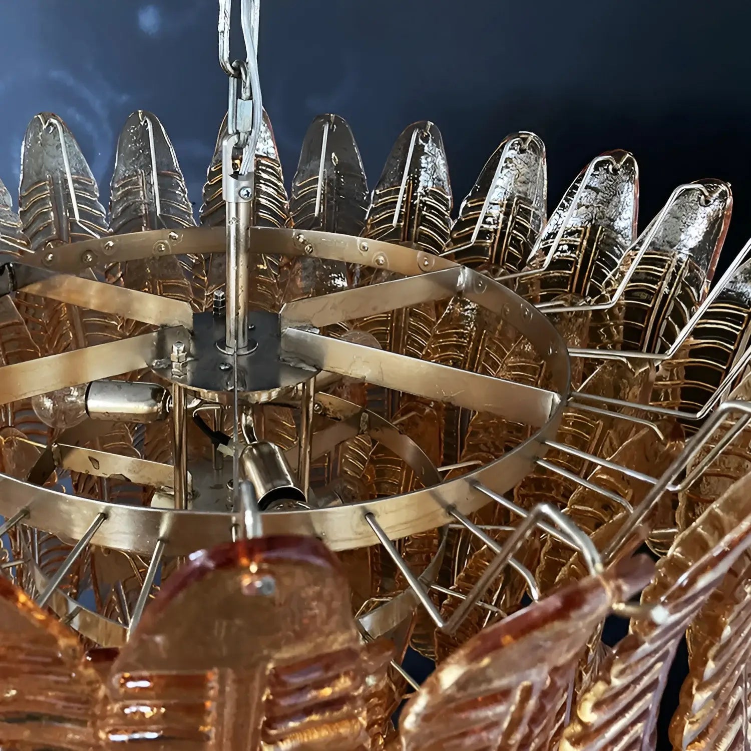 Amber Leaf Cascade Chandelier - Lumpaz