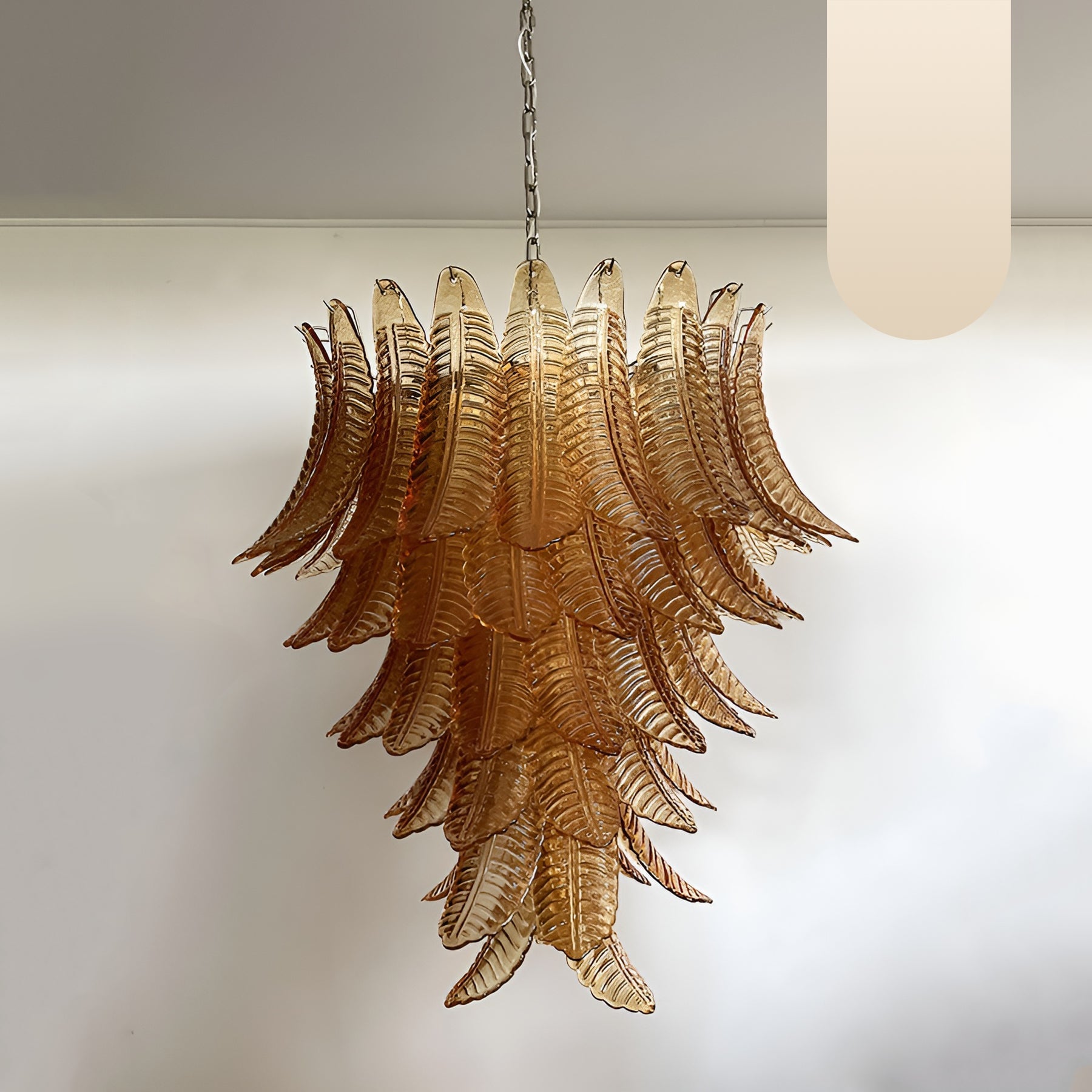 Amber Leaf Cascade Chandelier - Lumpaz