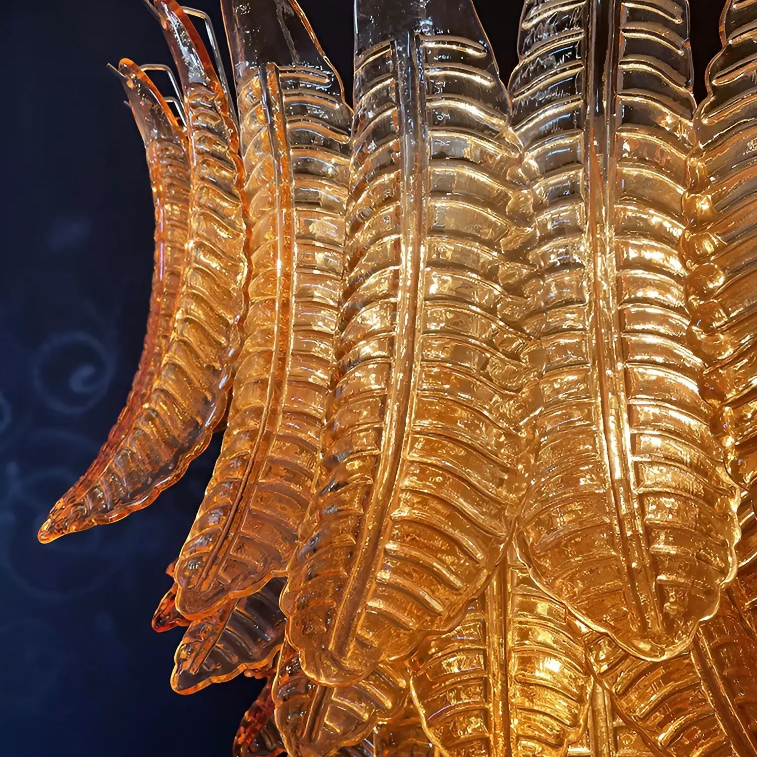 Amber Leaf Cascade Chandelier - Lumpaz