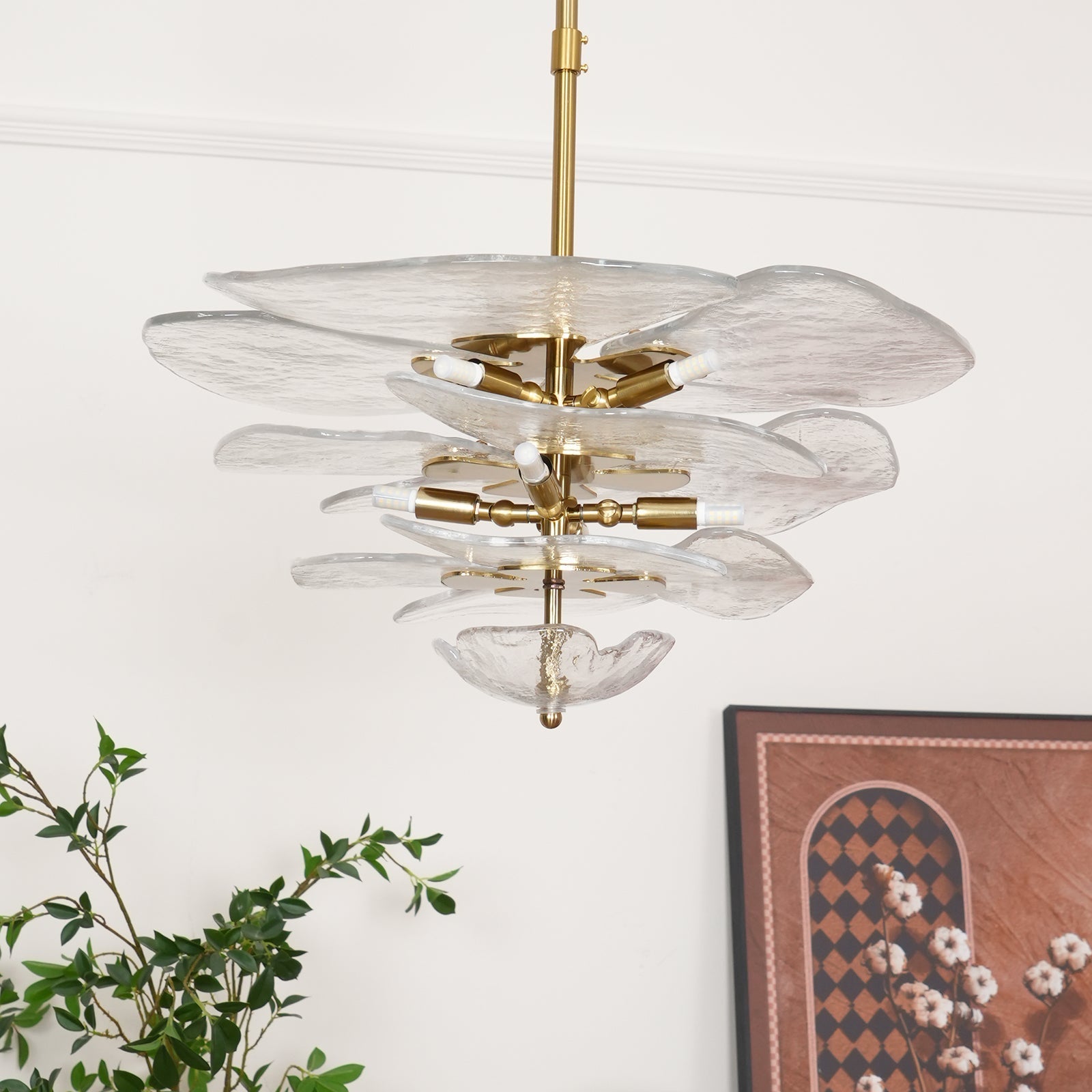 Golden Petals Murano Chandelier - Lumpaz