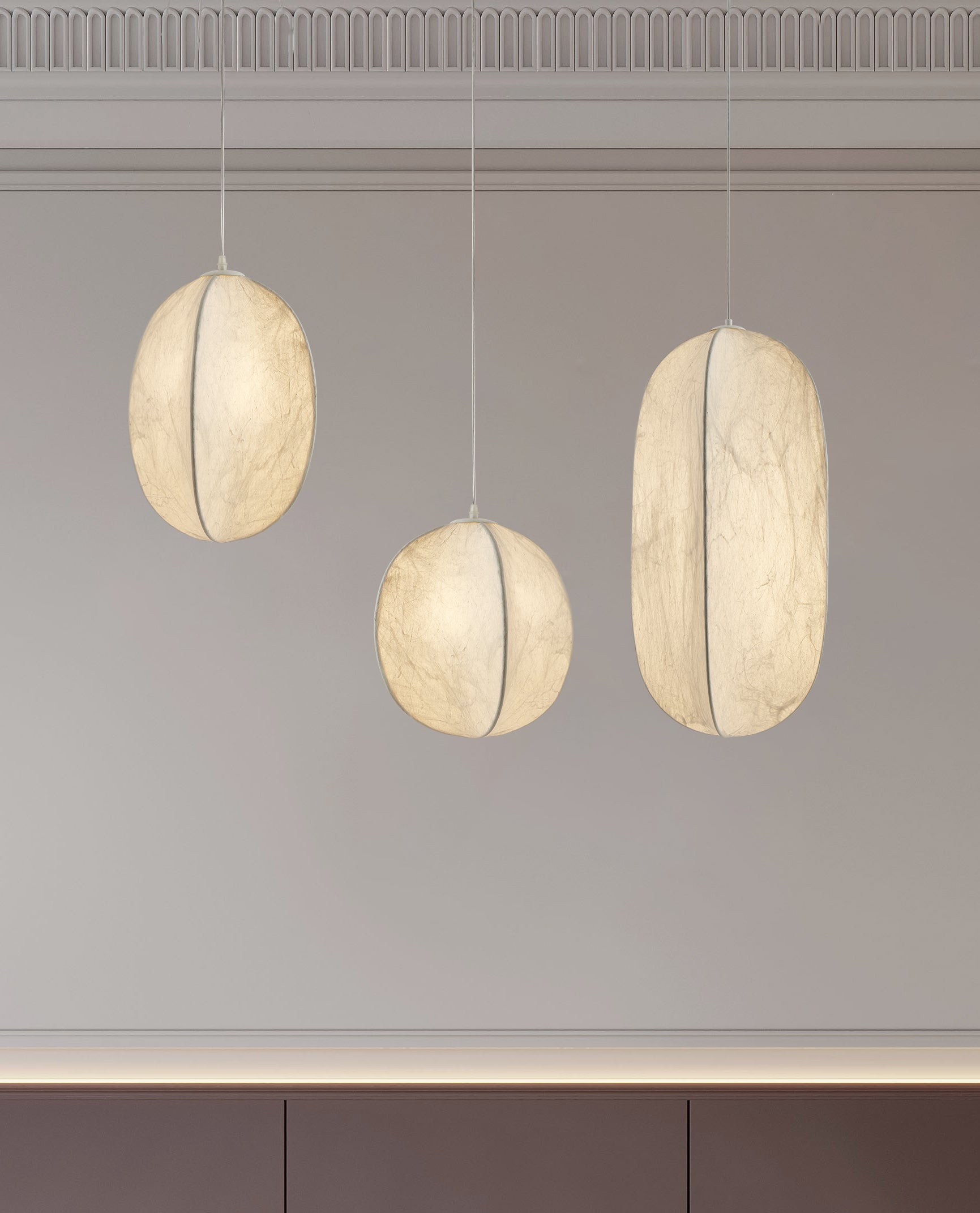 Lilian Silk Sphere Pendant Lamp - Lumpaz