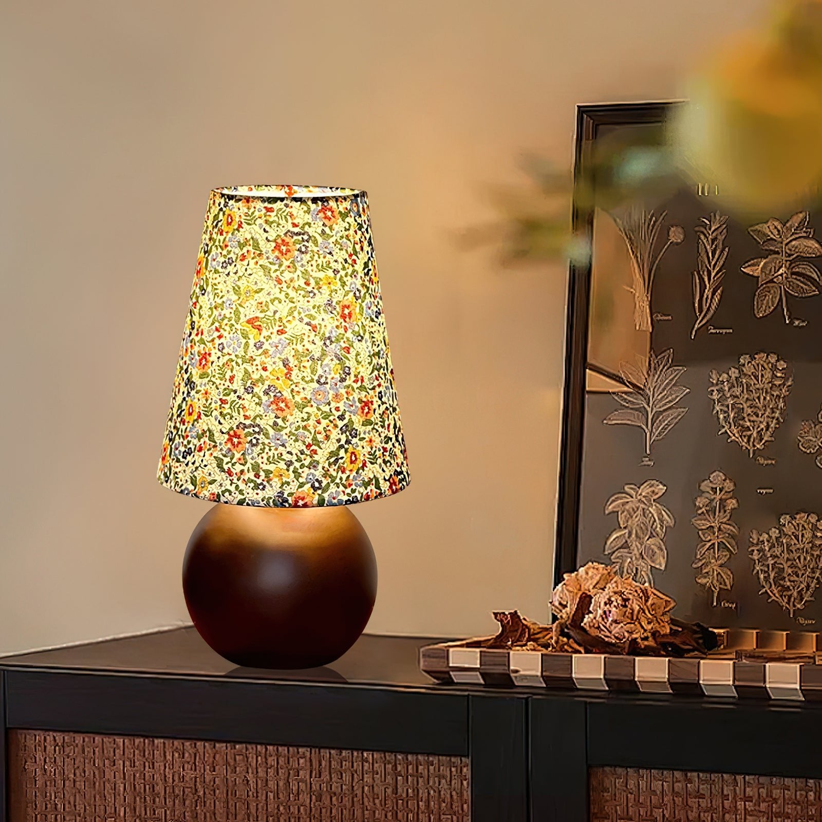 Elara Floral Glow Table Lamp - Lumpaz