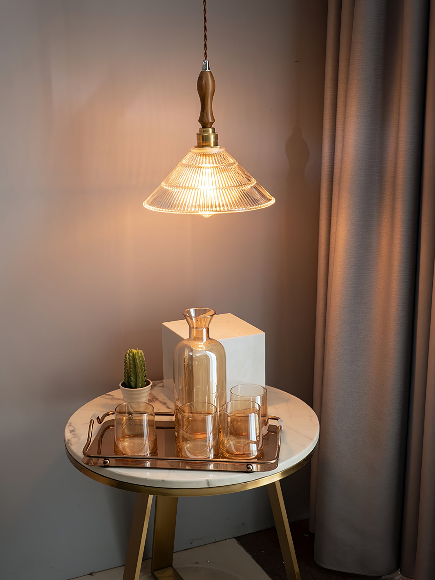 Vintage Ripple Pendant Lamp - Lumpaz