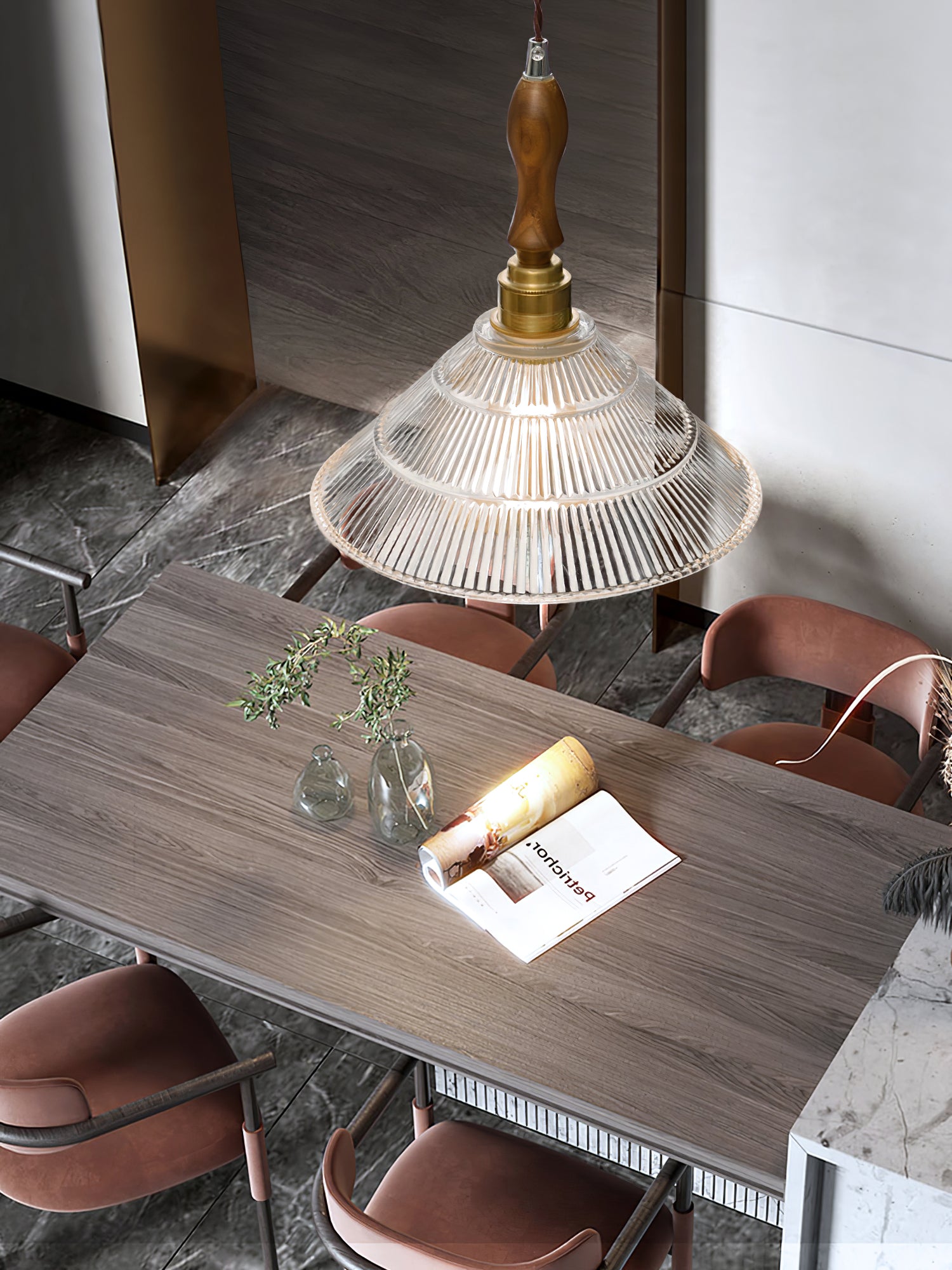 Vintage Ripple Pendant Lamp - Lumpaz