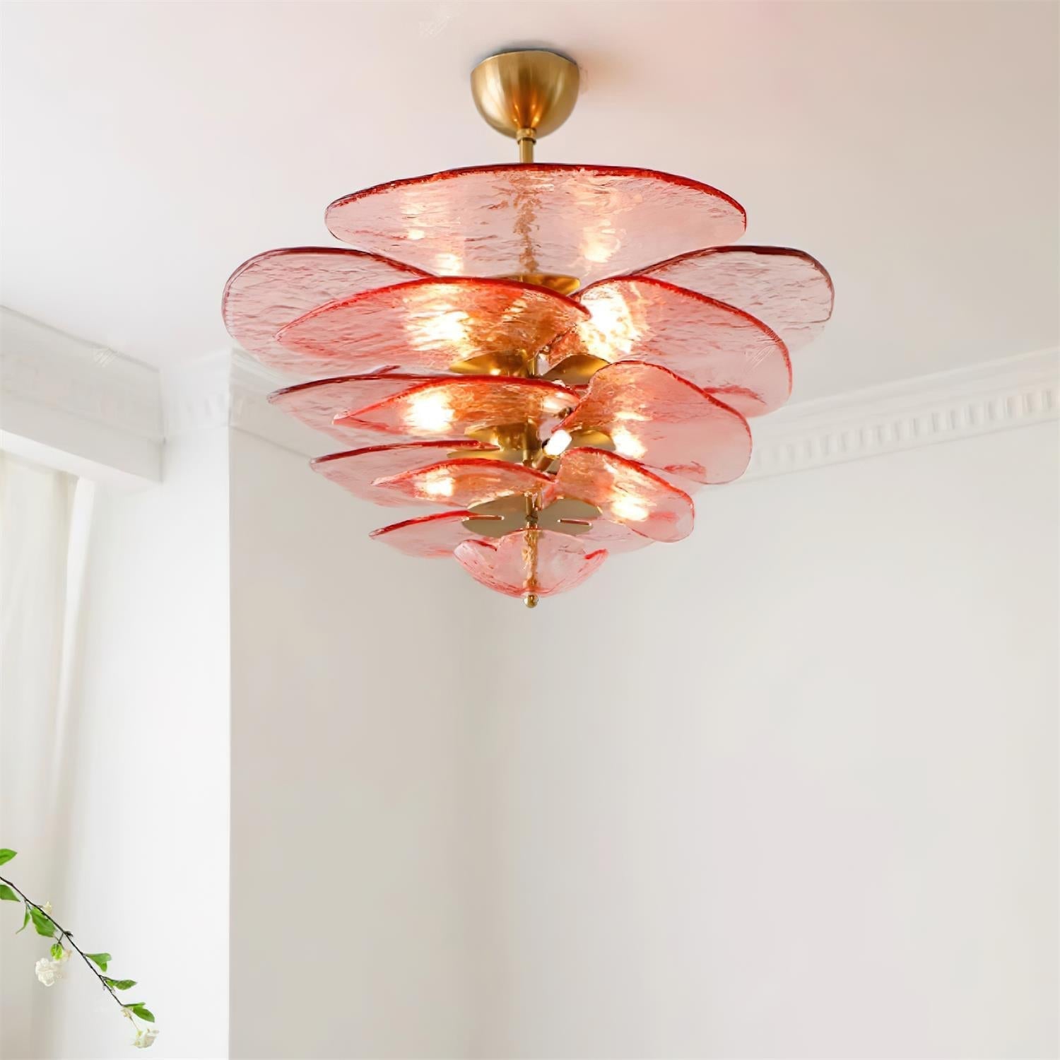 Golden Petals Murano Chandelier - Lumpaz