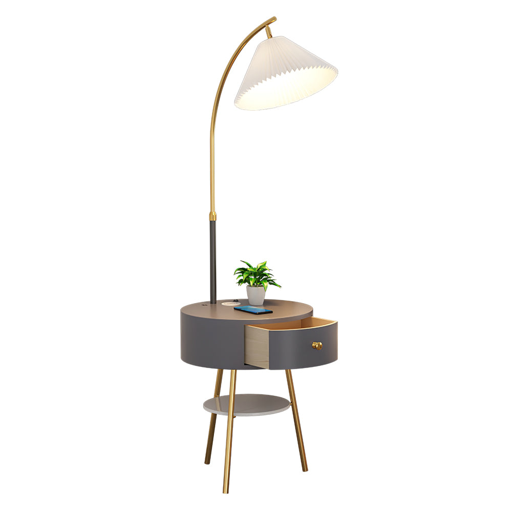 Pleated Arc Floor Light - Lumpaz