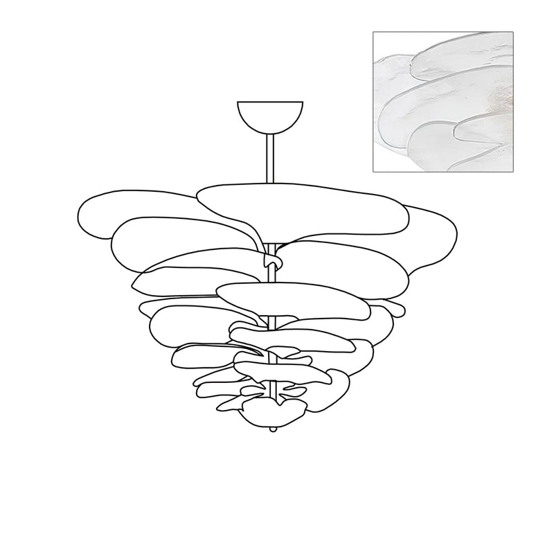 Golden Petals Murano Chandelier - Lumpaz