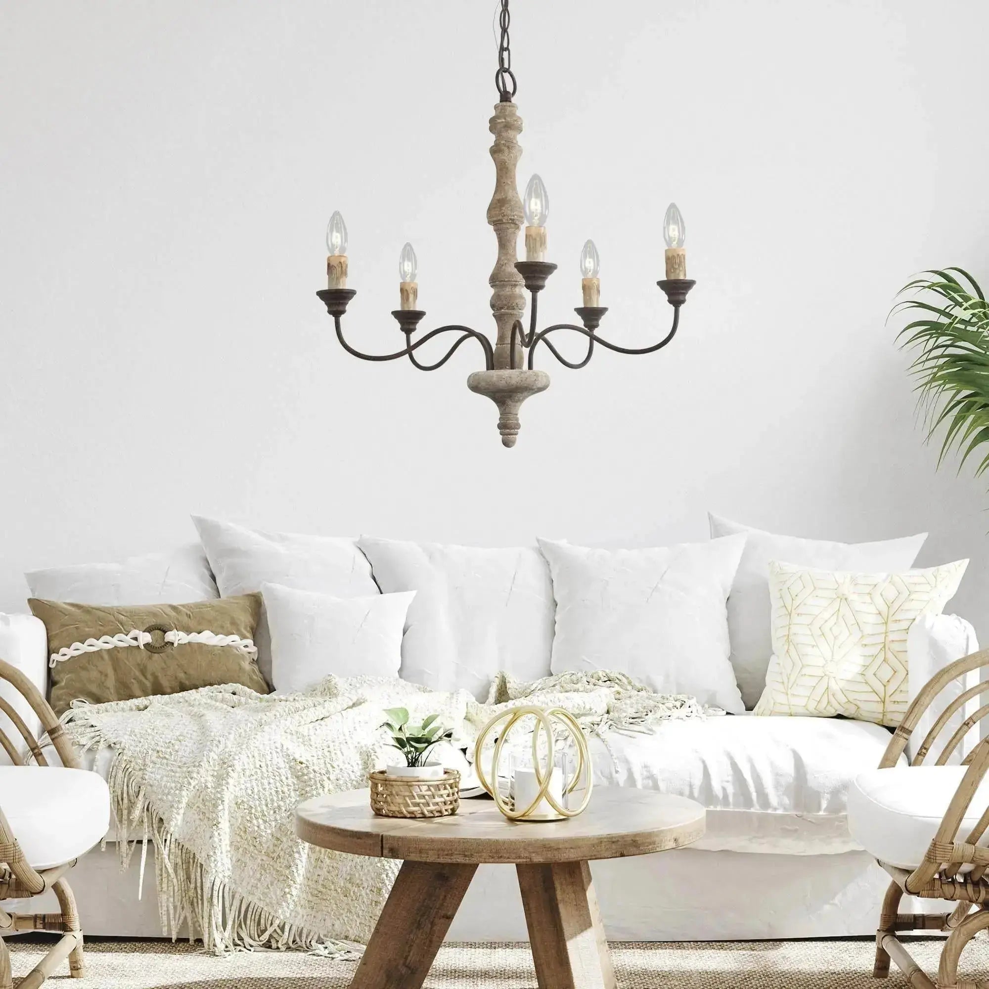 Candlestick Farmhouse chandelier - Lumpaz