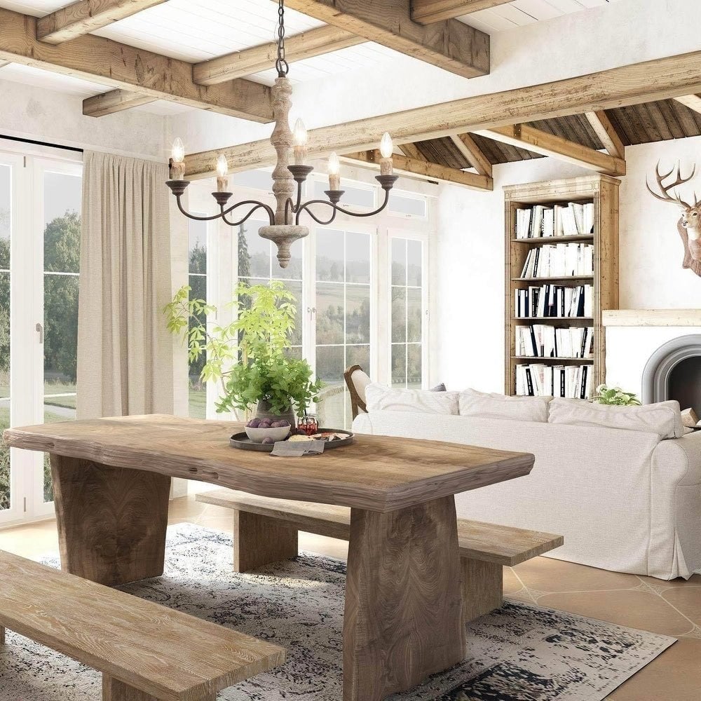Candlestick Farmhouse chandelier - Lumpaz