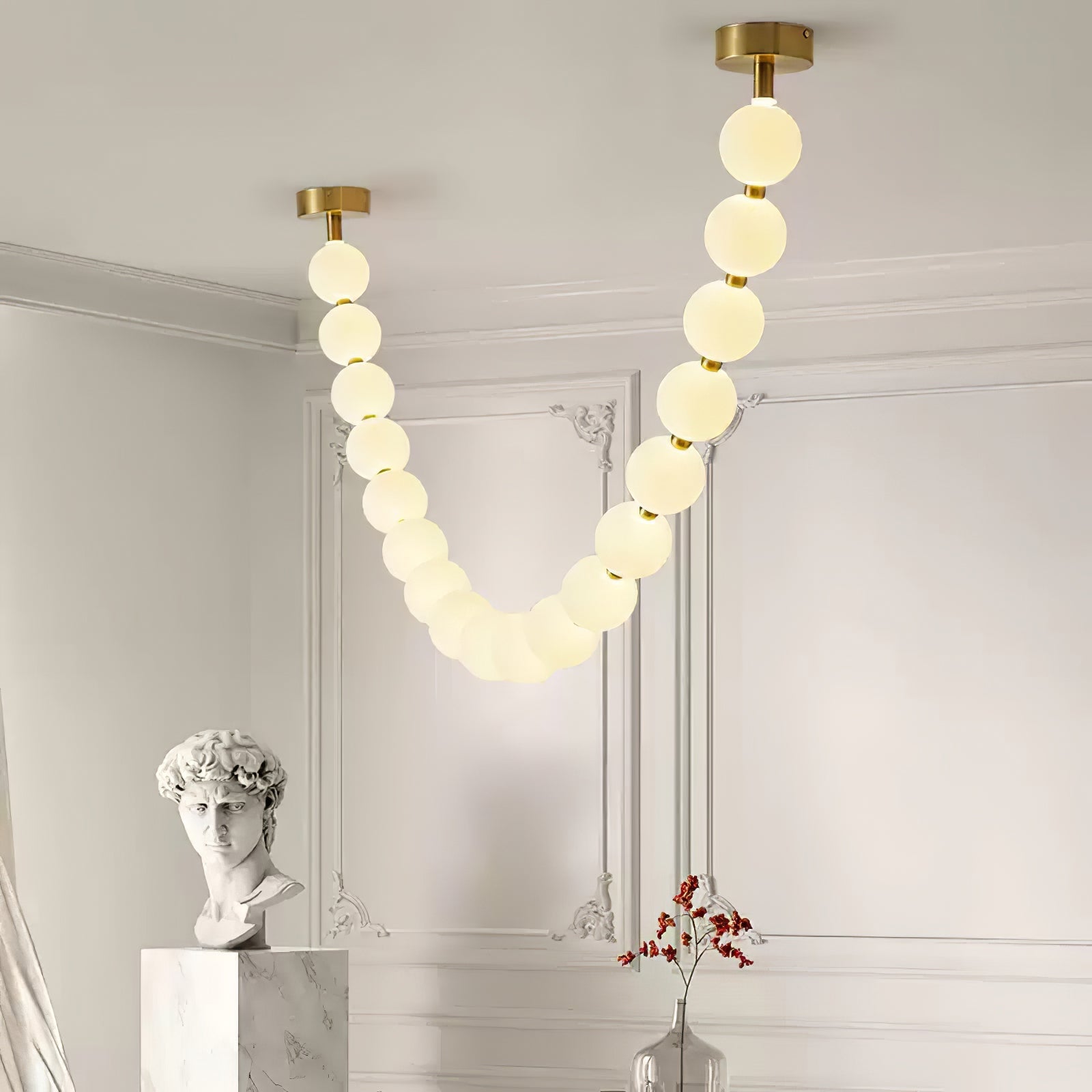 Pearl Necklace Balls Chandelier - Lumpaz