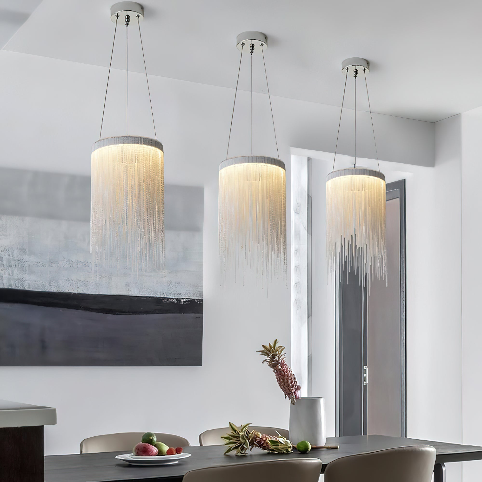 Aluminum Chain Tassel Pendant Light - Lumpaz