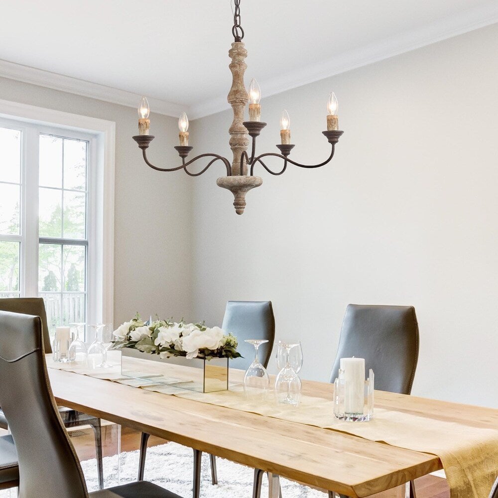 Candlestick Farmhouse chandelier - Lumpaz