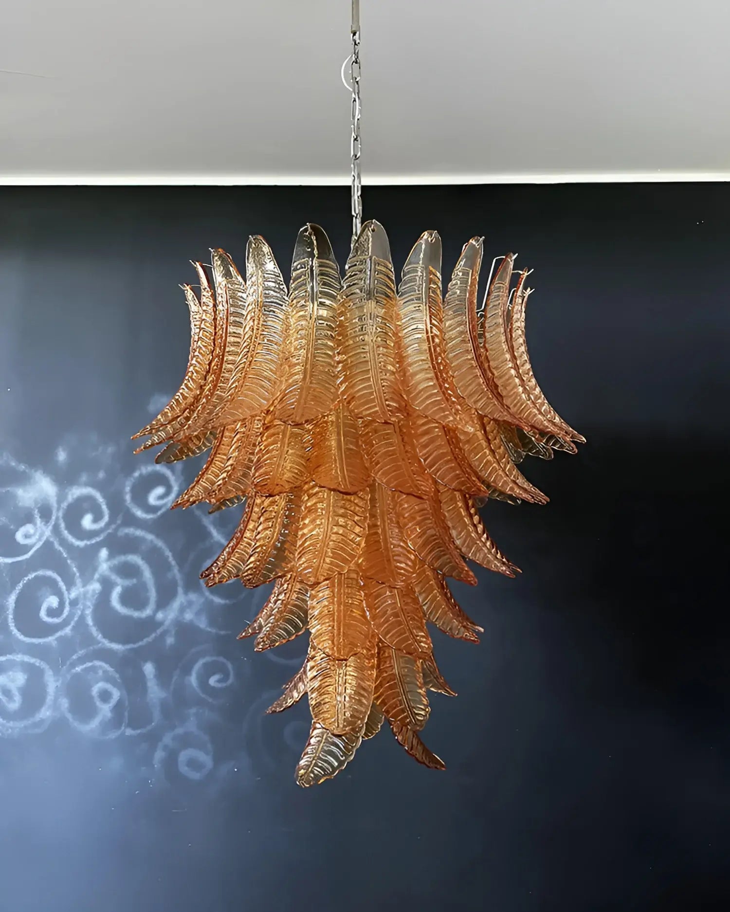 Amber Leaf Cascade Chandelier - Lumpaz