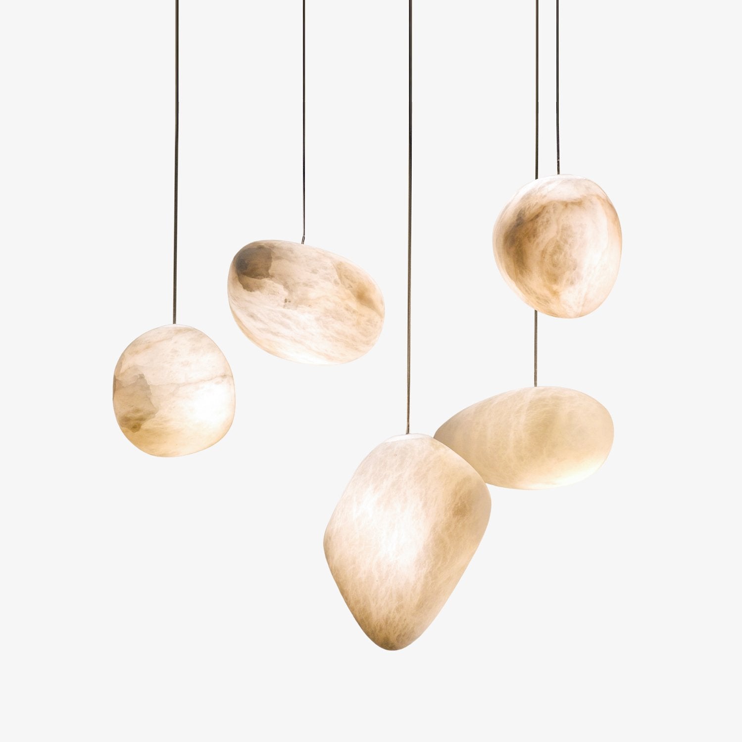 Pebbles Alabaster Pendant Lamp - Lumpaz