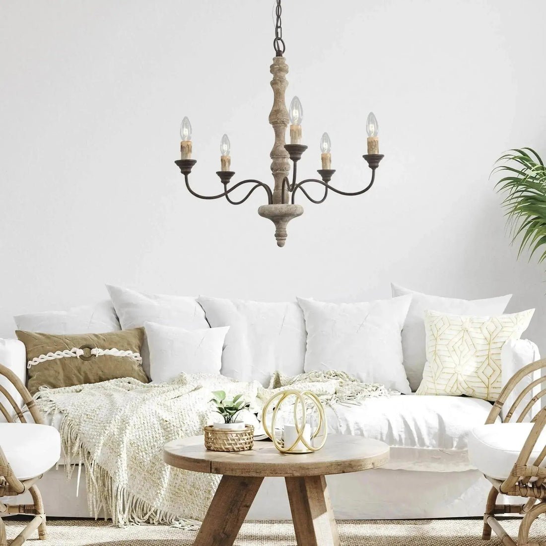 Candlestick Farmhouse chandelier - Lumpaz