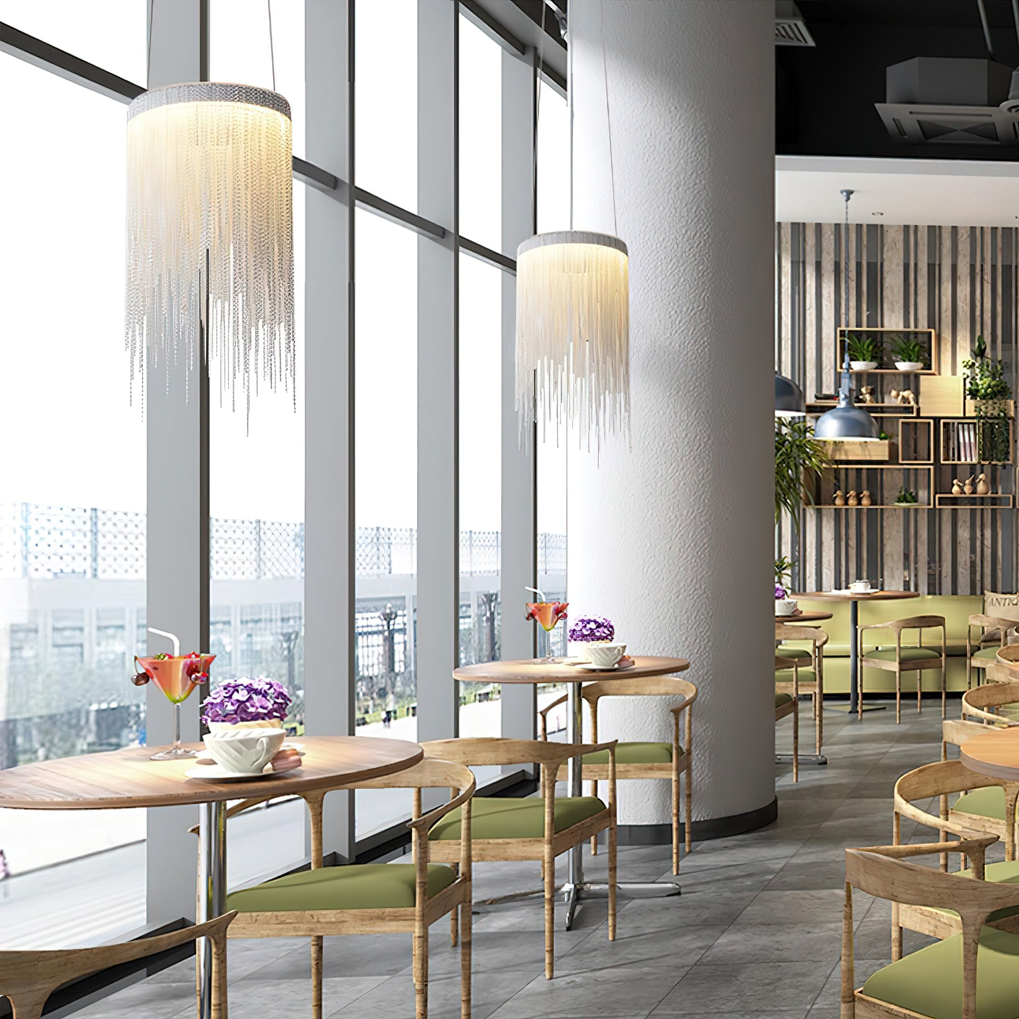 Aluminum Chain Tassel Pendant Light - Lumpaz