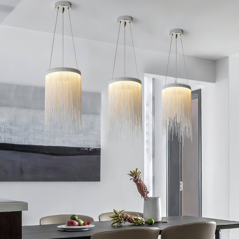 Aluminum Chain Tassel Pendant Light - Lumpaz