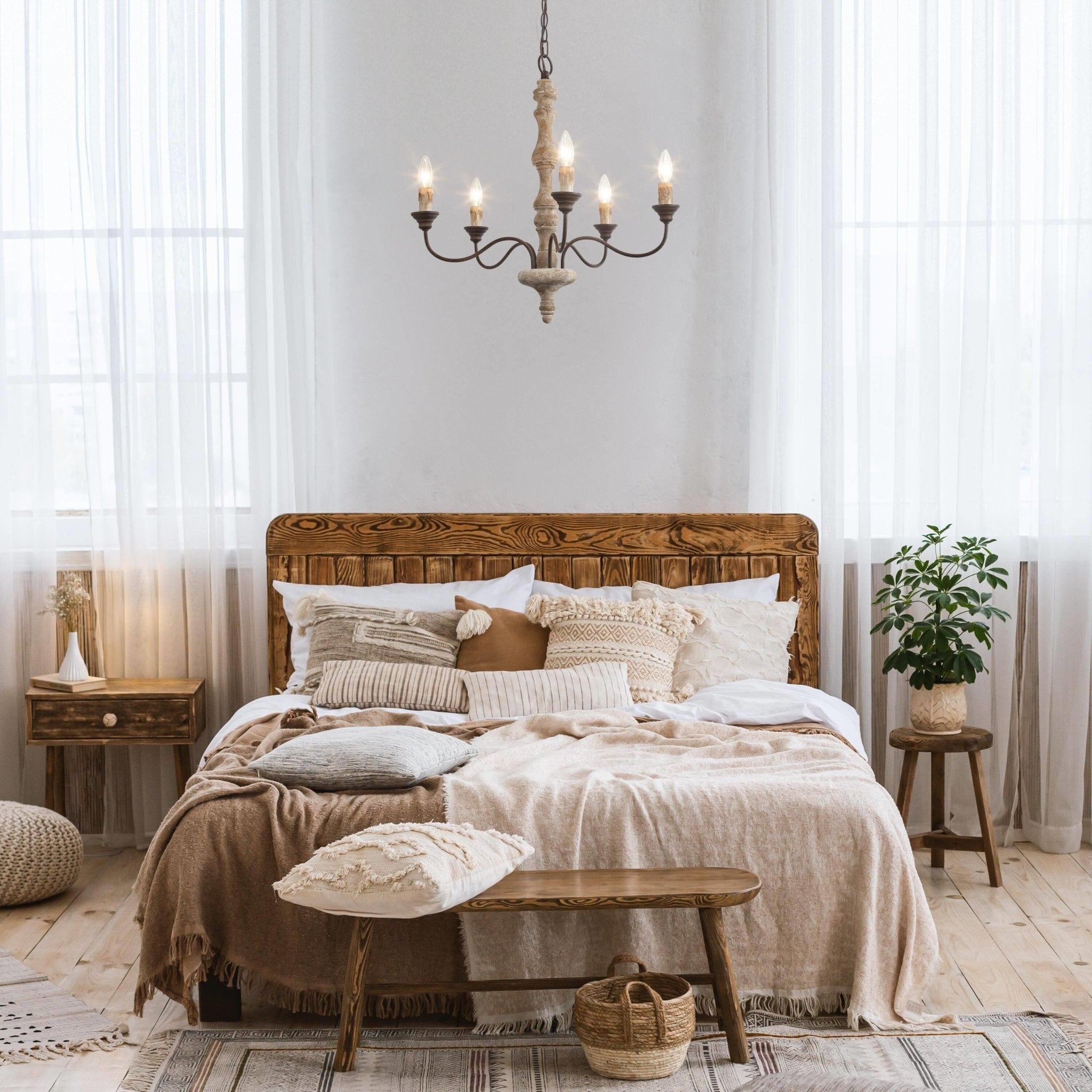 Candlestick Farmhouse chandelier - Lumpaz