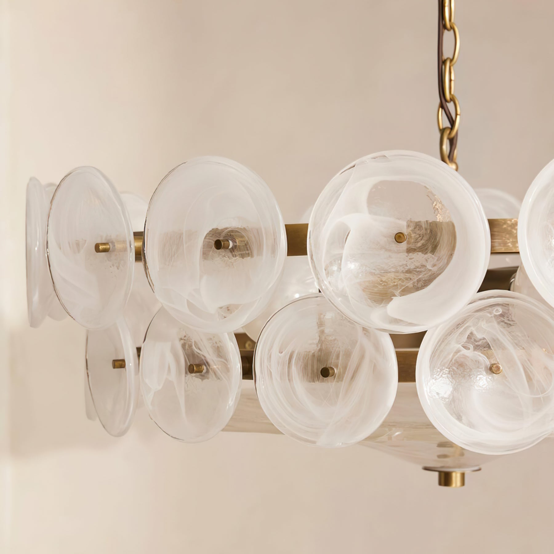 Solaris Disc Murano Chandelier - Lumpaz