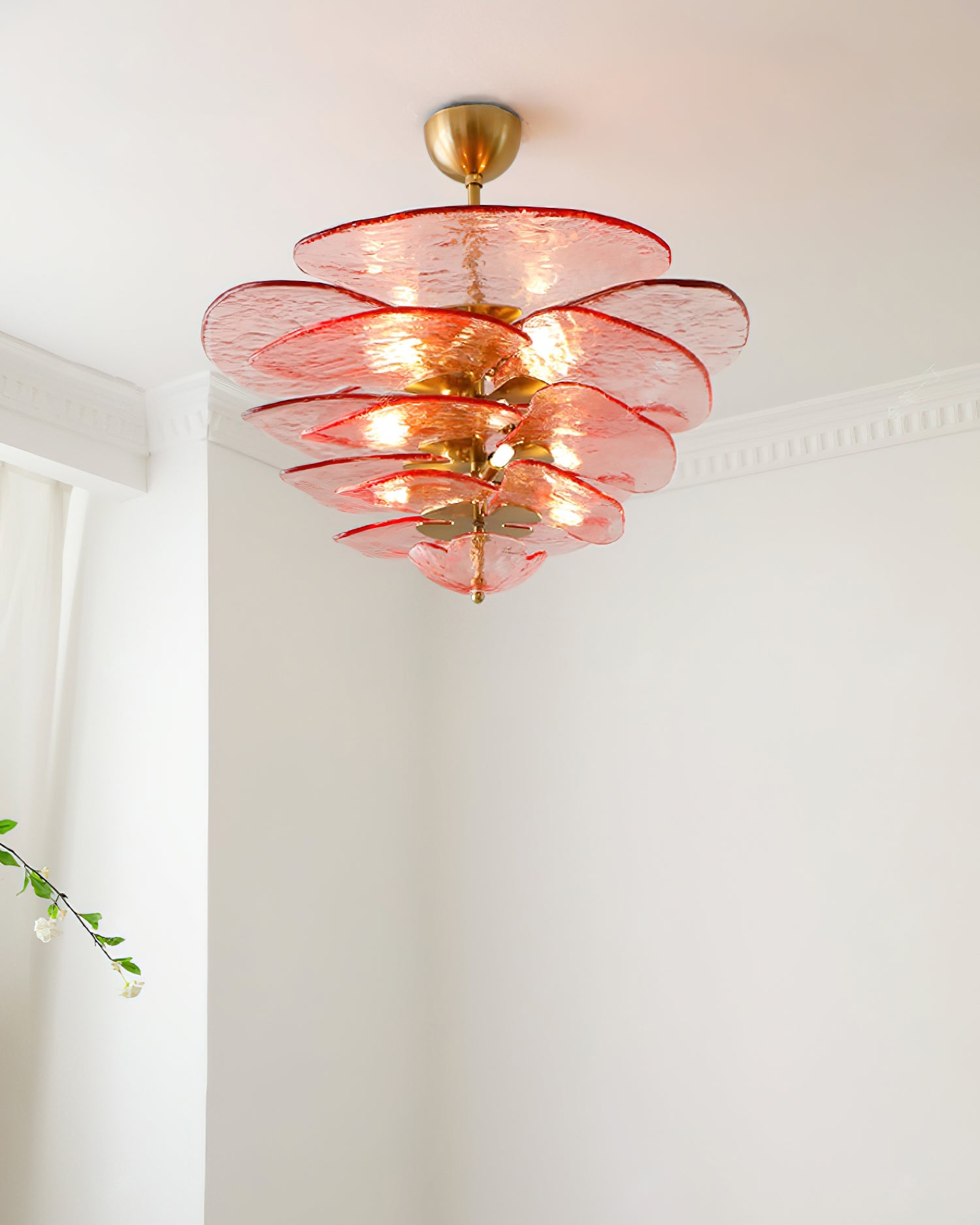 Golden Petals Murano Chandelier - Lumpaz