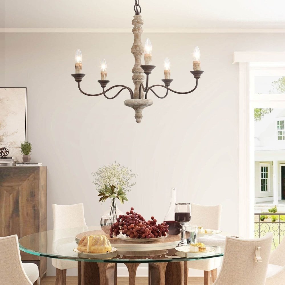 Candlestick Farmhouse chandelier - Lumpaz