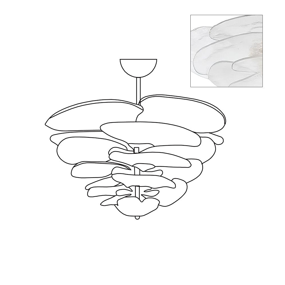 Golden Petals Murano Chandelier - Lumpaz