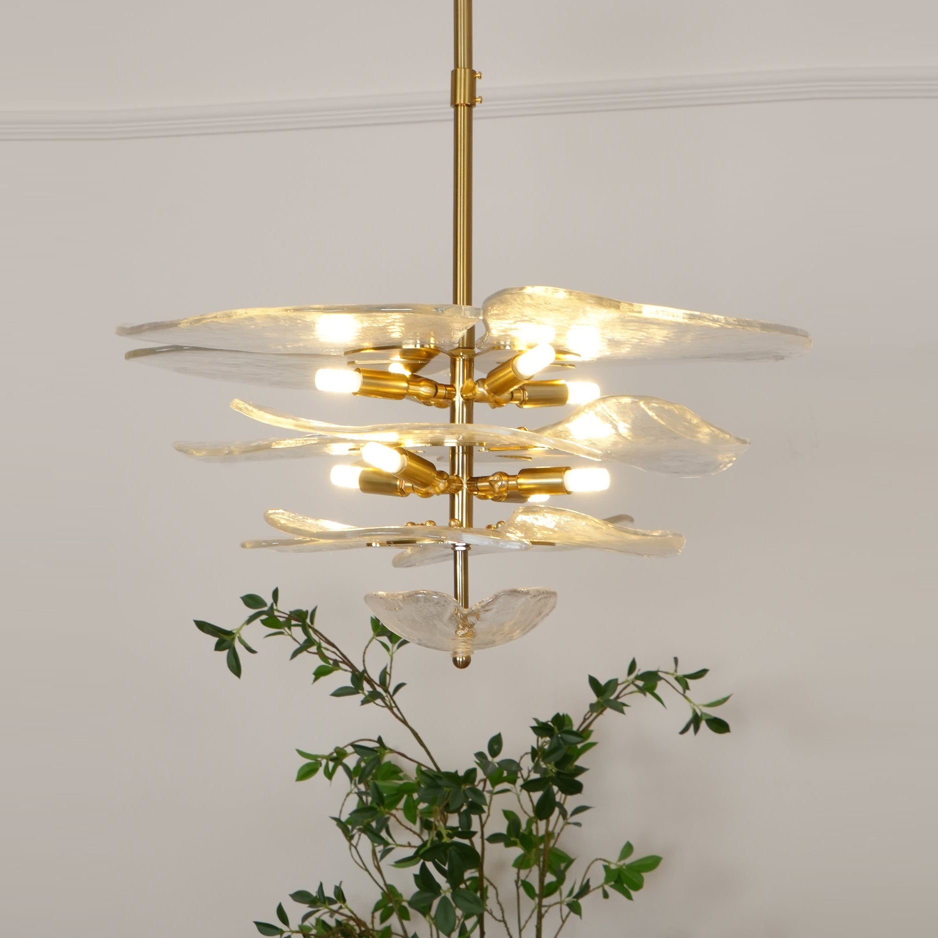 Golden Petals Murano Chandelier - Lumpaz