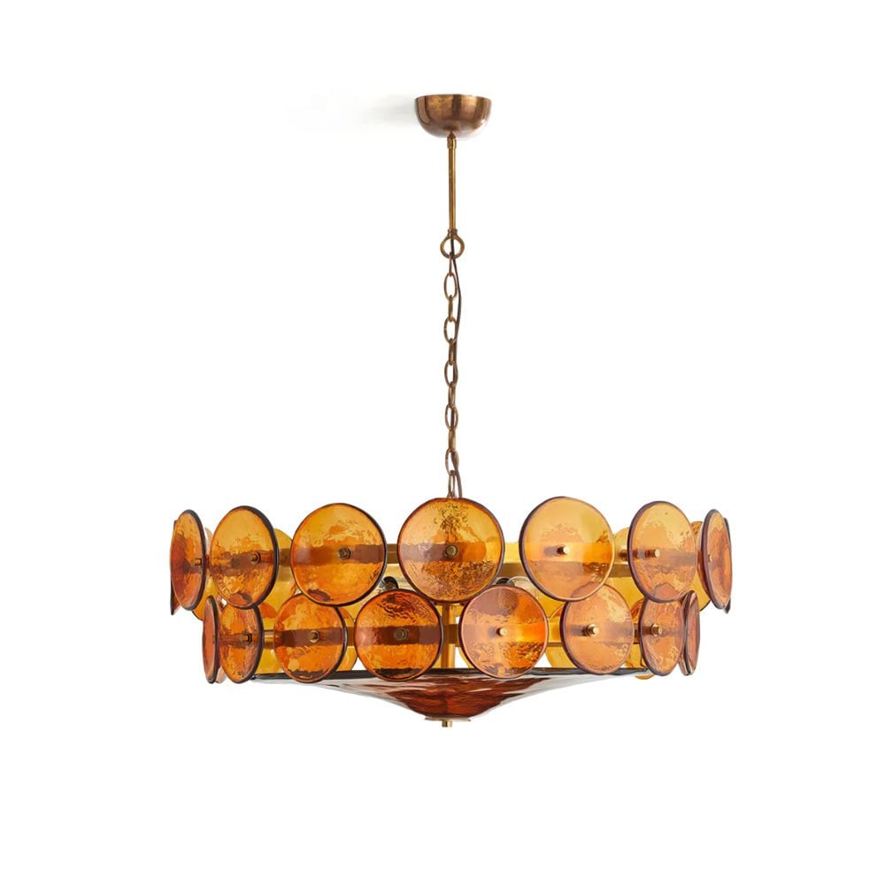 Solaris Disc Murano Chandelier - Lumpaz