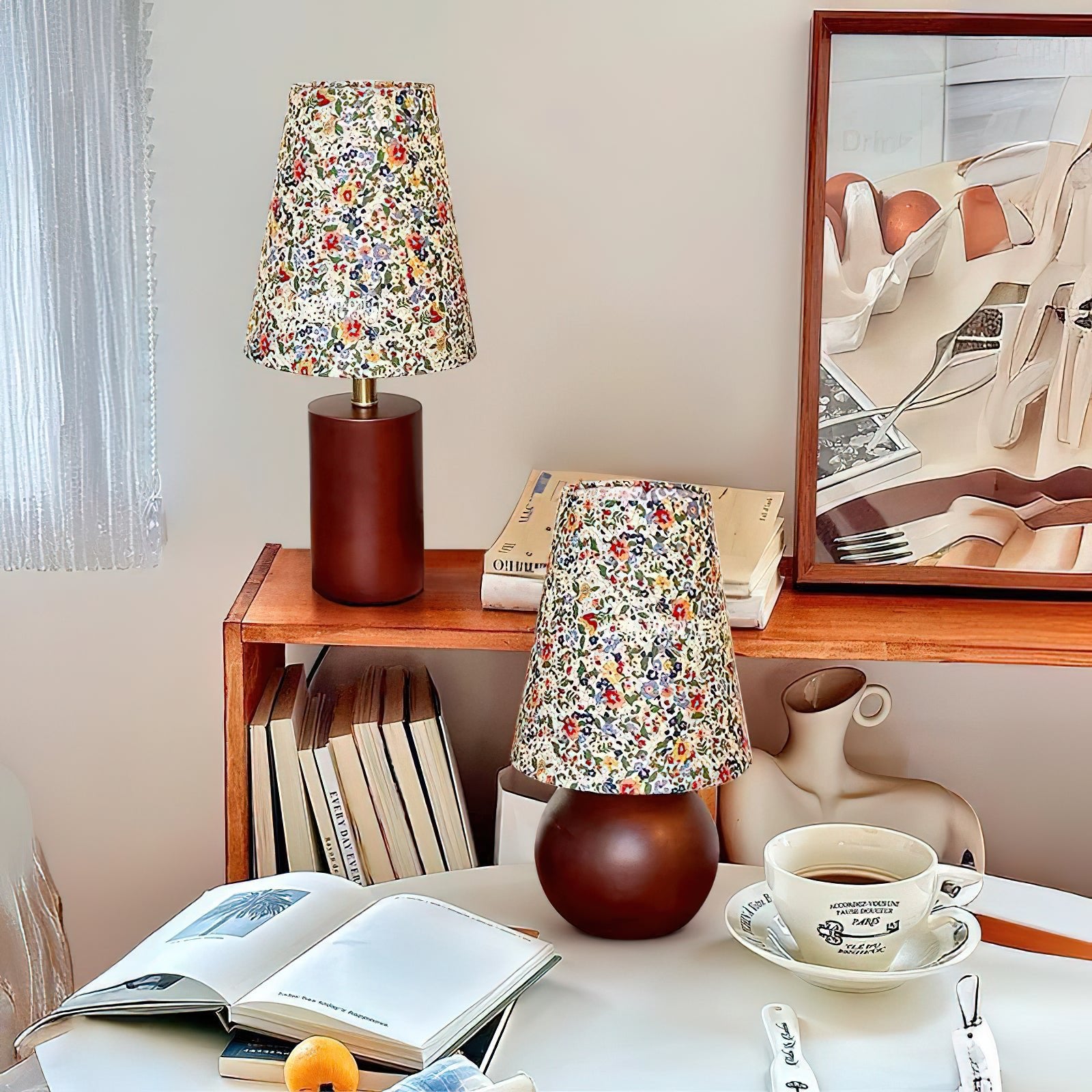 Elara Floral Glow Table Lamp - Lumpaz