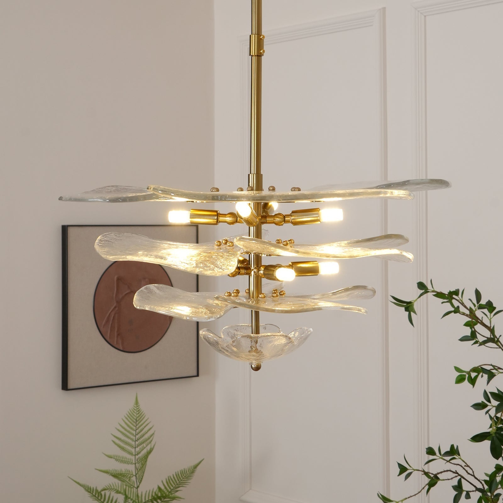 Golden Petals Murano Chandelier - Lumpaz