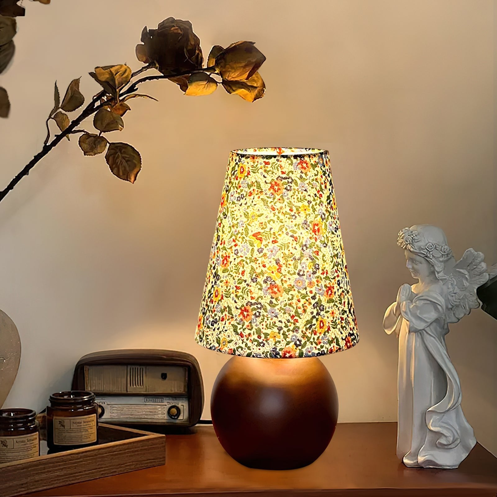 Elara Floral Glow Table Lamp - Lumpaz