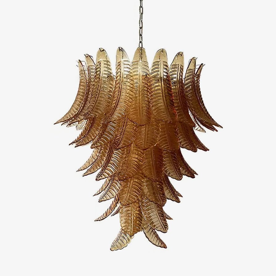 Amber Leaf Cascade Chandelier - Lumpaz