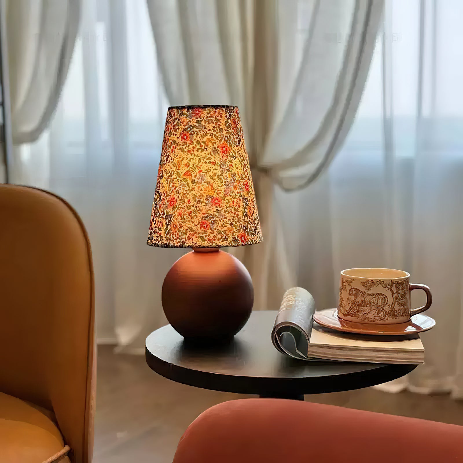 Elara Floral Glow Table Lamp - Lumpaz